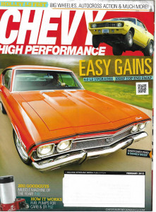 CHEVY HIGH PERFORMANCE 2012 FEB - 6.0 LS UPG, PUMPS CARB & EFI, '72 CHEVELLE